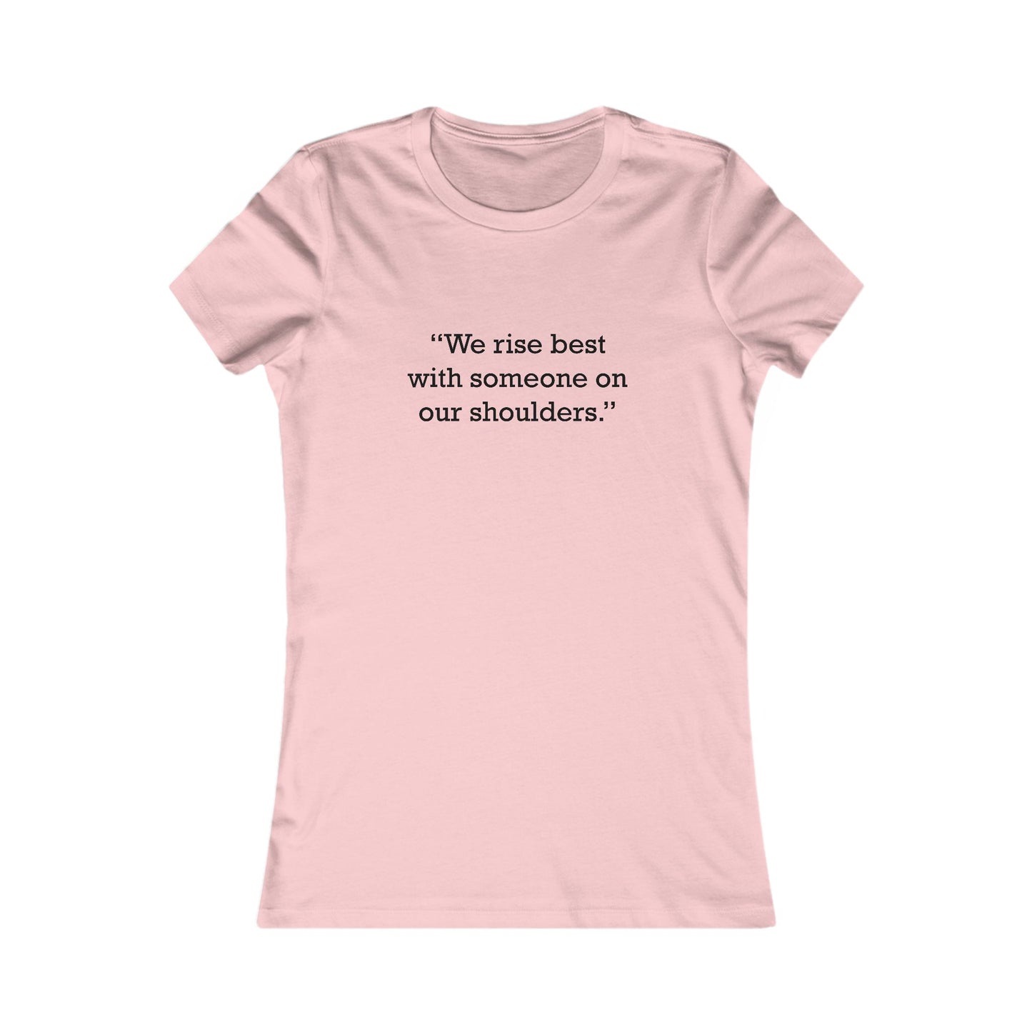 Quote 33 We Rise Best Vintage Retro Womens Fitted Ringspun Cotton Tee - Black Logo