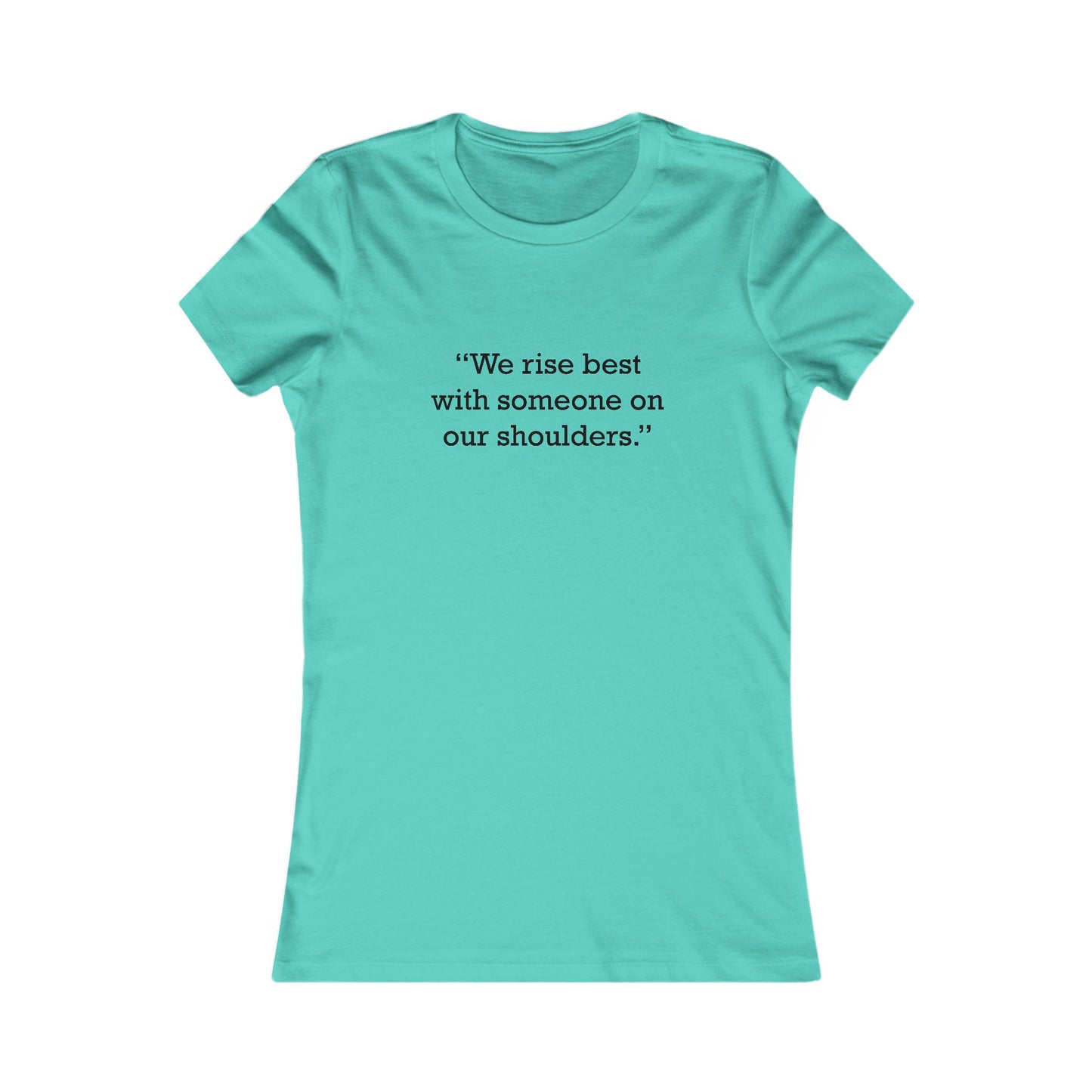 Quote 33 We Rise Best Vintage Retro Womens Fitted Ringspun Cotton Tee - Black Logo