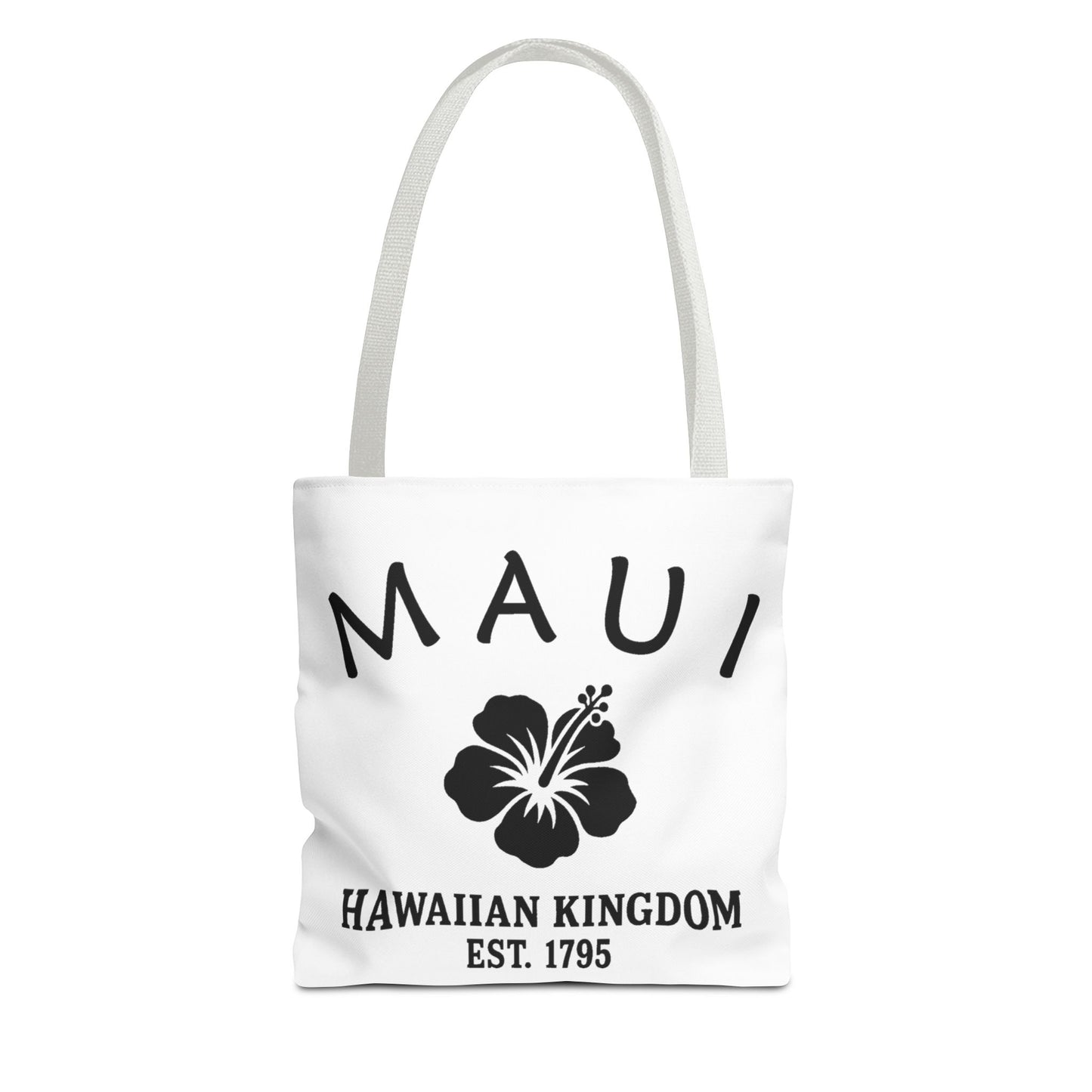 Maui Hawaii Vintage Retro Light Canvas Tote - Black Logo
