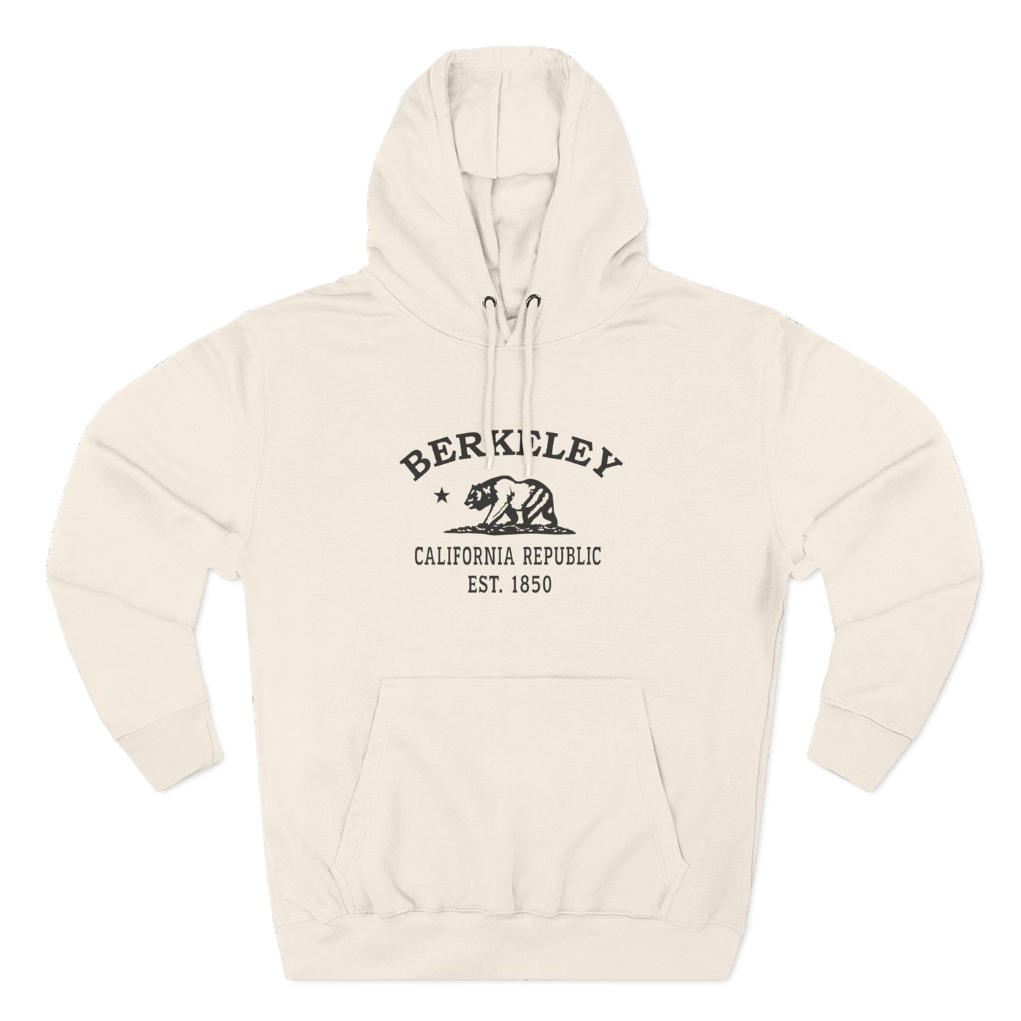 Berkeley California Vintage Retro Unisex Heavy Cotton Hoodie - Black Logo