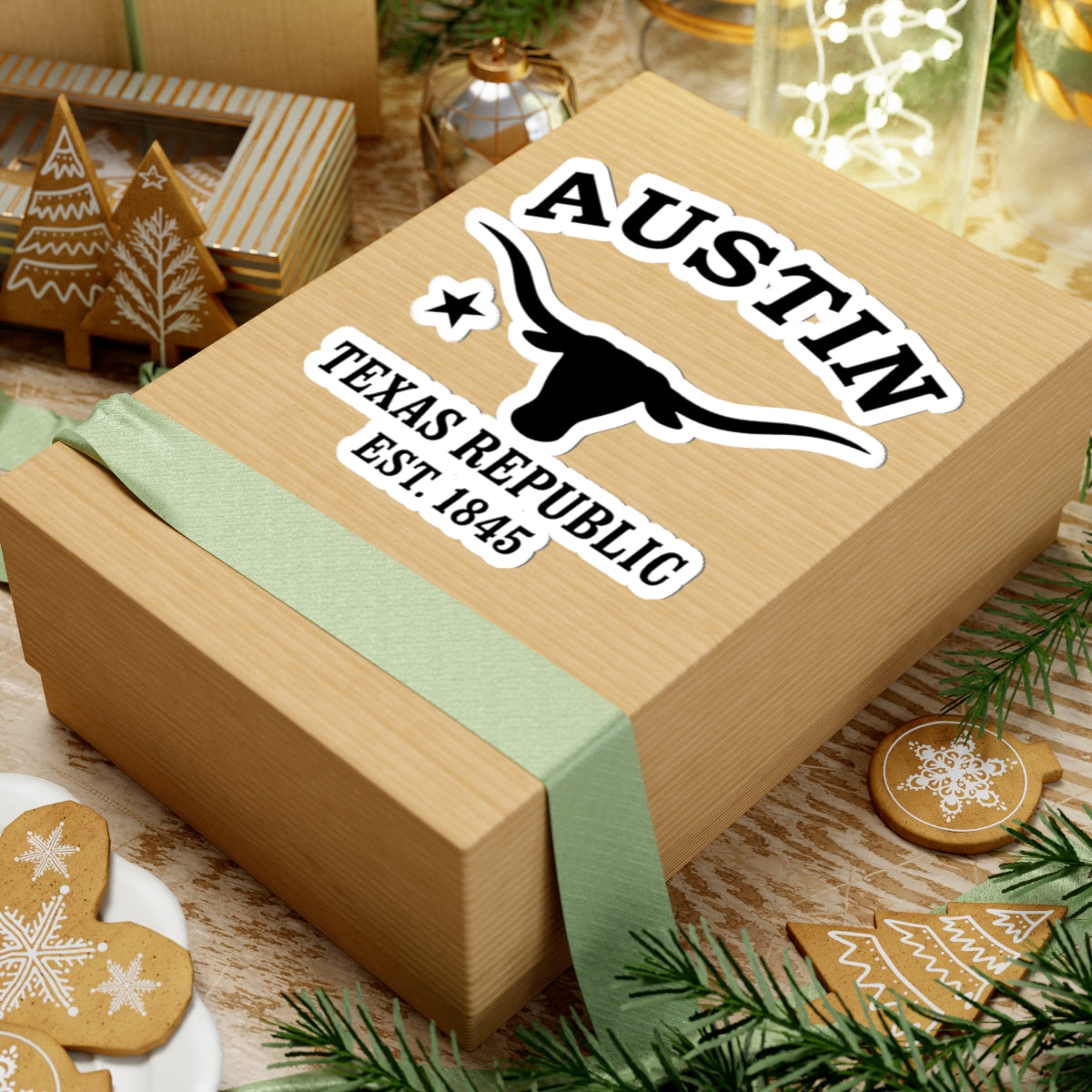 Austin Texas Vintage Retro Vinyl Sticker - Black Logo