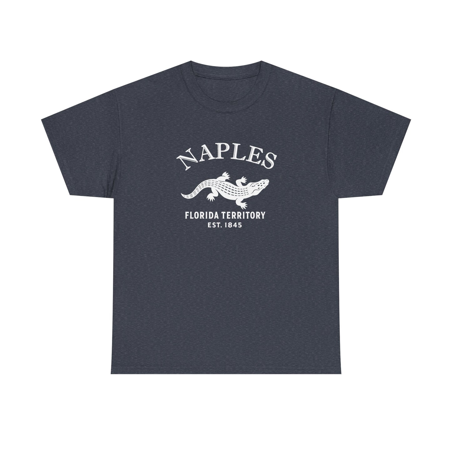 Naples Florida Vintage Retro Unisex Heavy Cotton Tee - White Logo