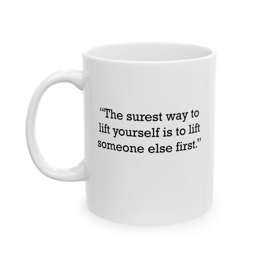 Quote 33 The Surest Way Vintage Retro Ceramic Mug - Black Logo
