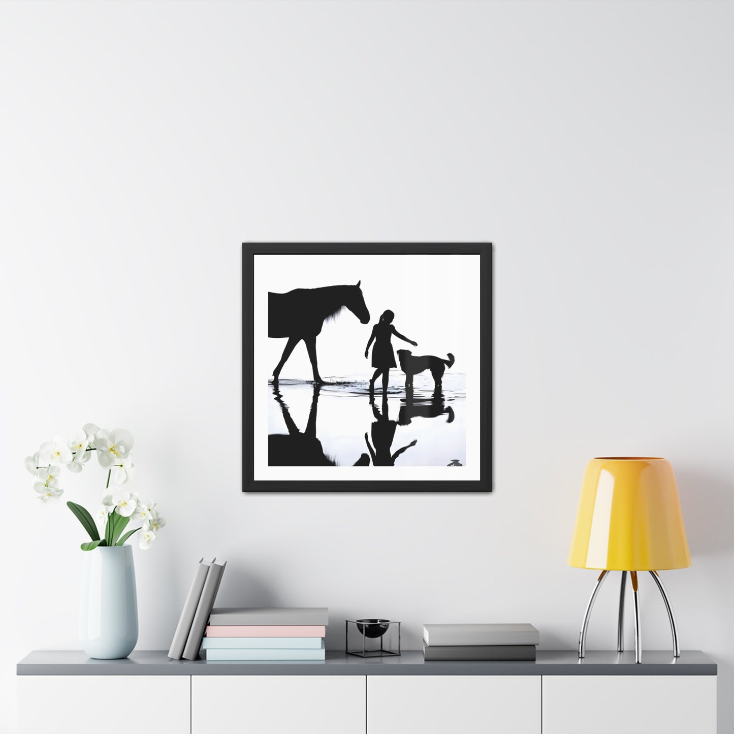 Outstretched Hand - Tide & Light Series Framed Poster