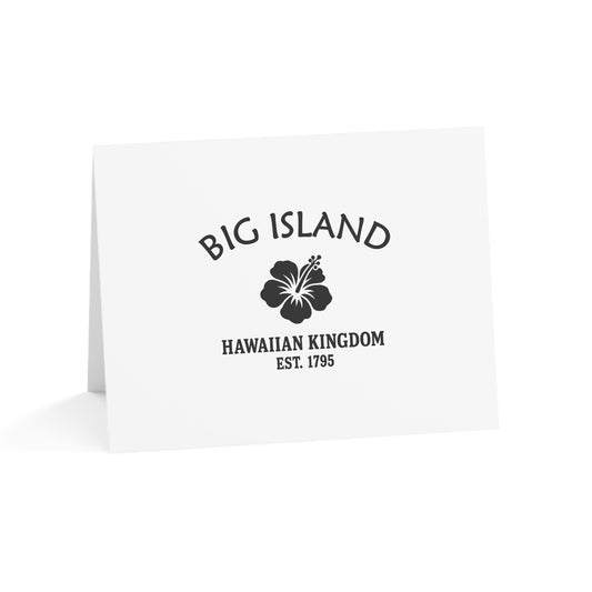 Big Island Hawaii Vintage Retro Thank You Card Set - Black Logo