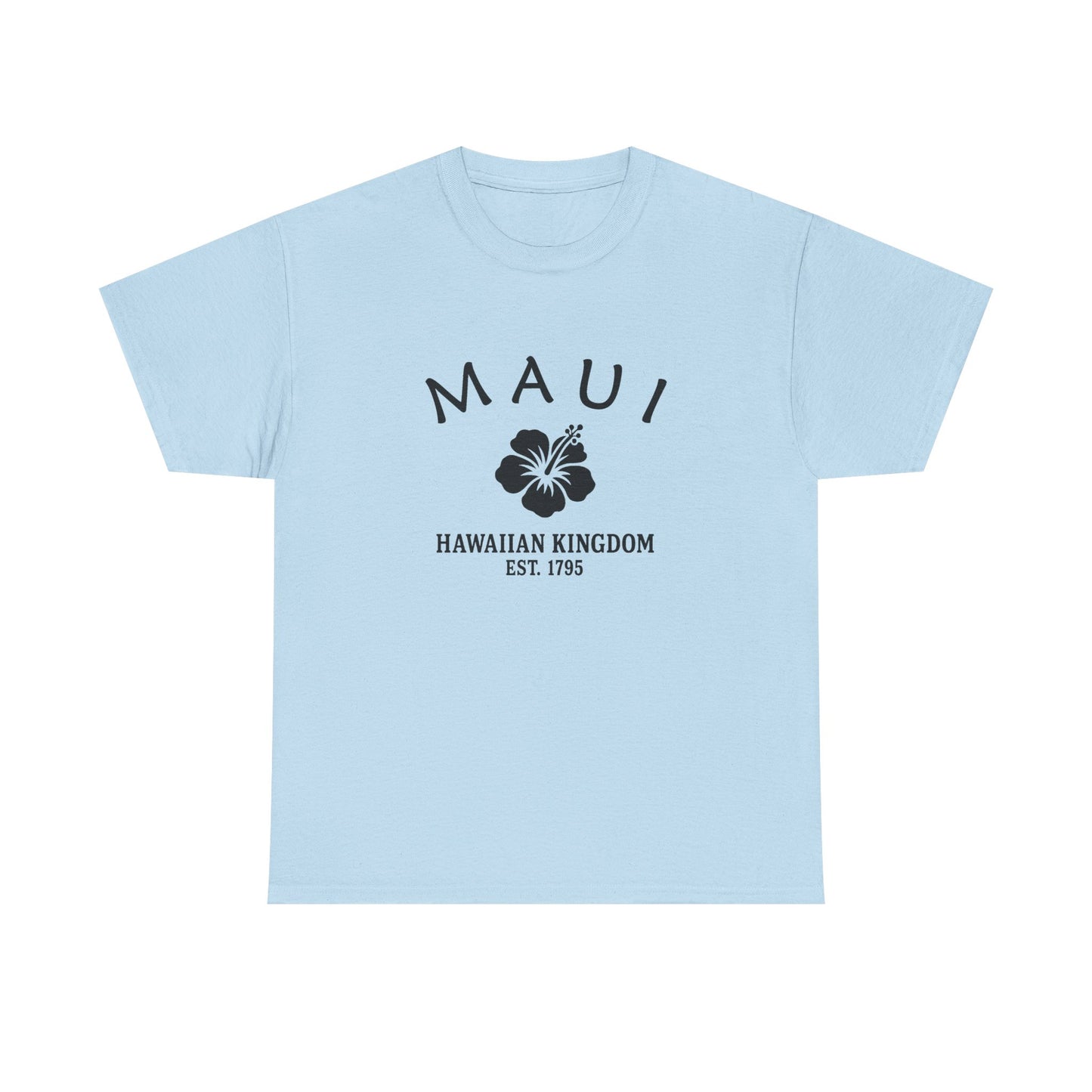 Maui Hawaii Vintage Retro Unisex Heavy Cotton Tee - Black Logo