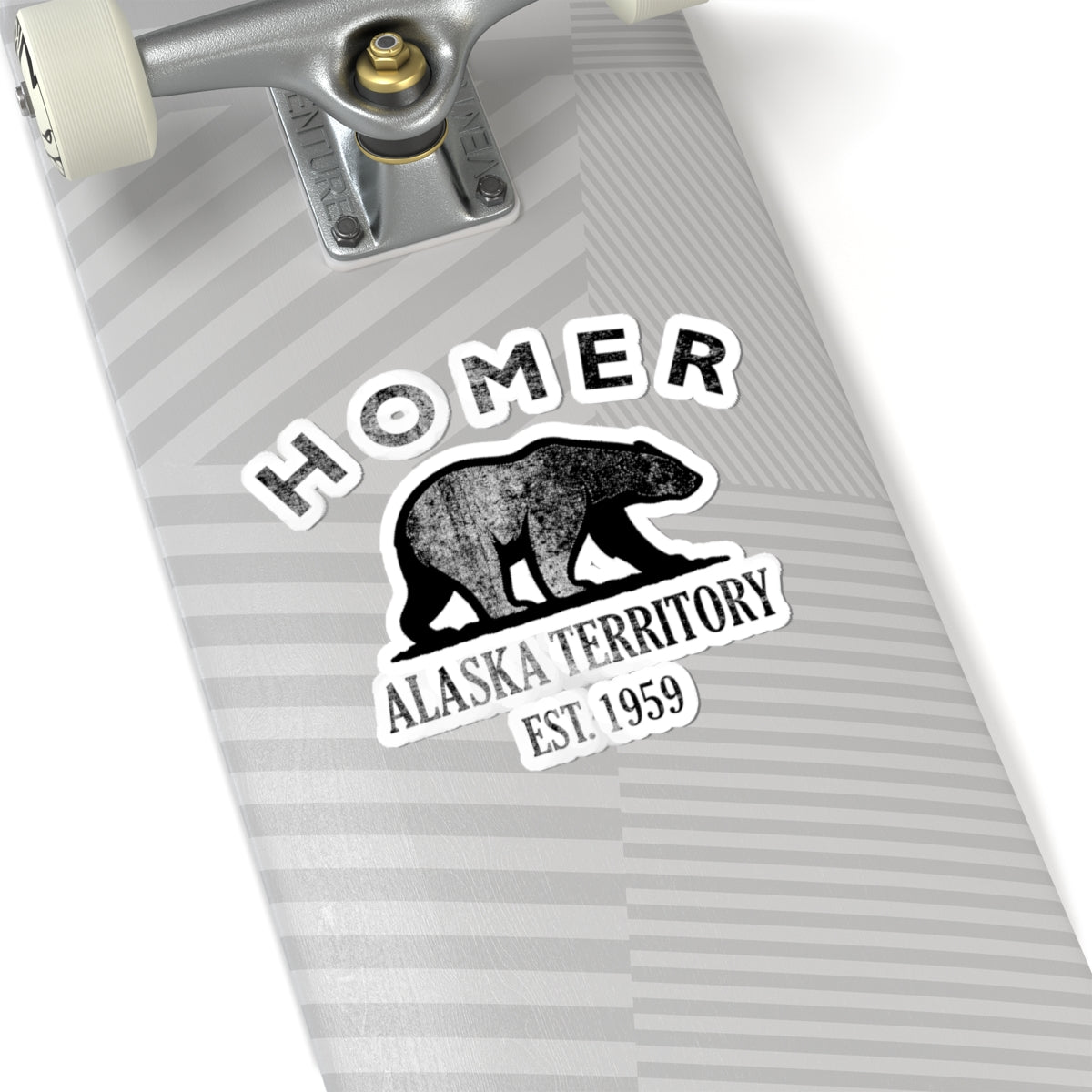 Homer Alaska Vintage Retro Vinyl Sticker - Black Logo
