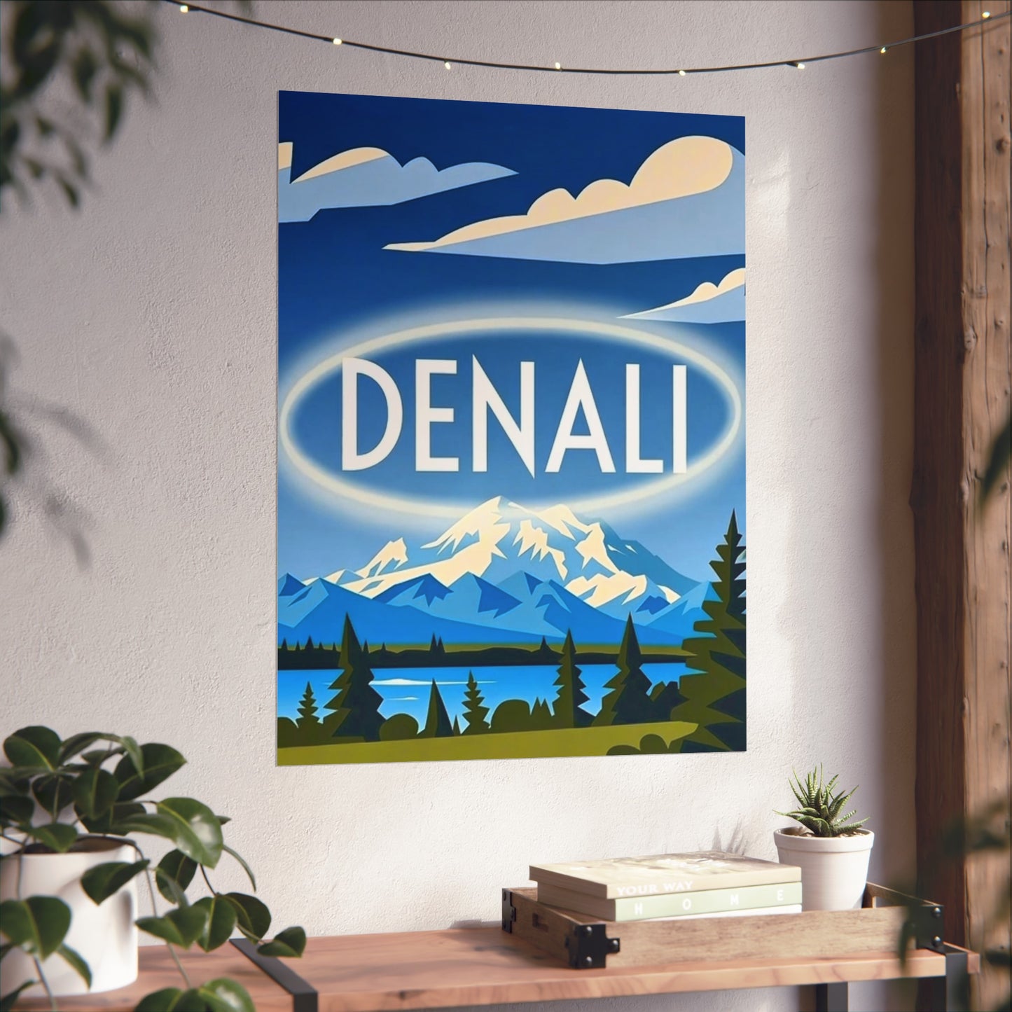 Denali Alaska Vintage Retro Giclée Print Art Series Poster