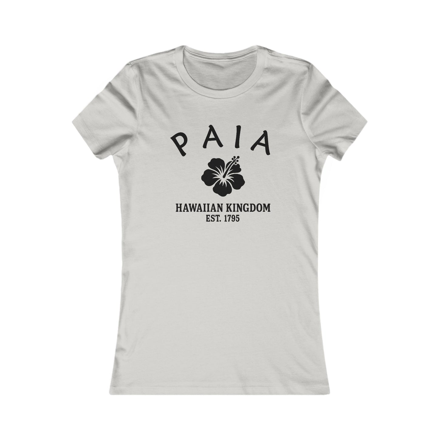 Paia Hawaii Ringspun Cotten Fitted Vintage Retro Womens Tee - Black Logo