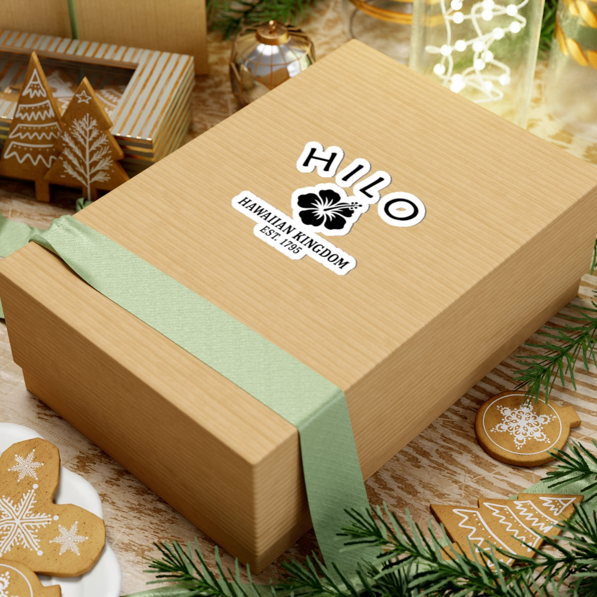 Hilo Hawaii Vintage Retro Vinyl Sticker - Black Logo