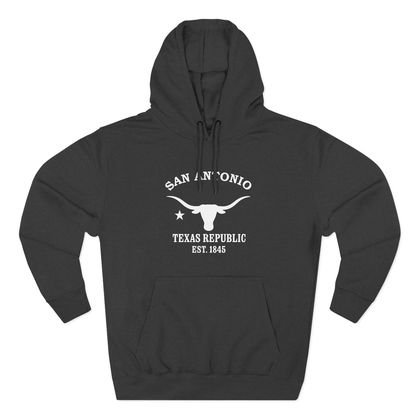 San Antonio Texas Vintage Retro Unisex Heavy Cotton Hoodie - White Logo