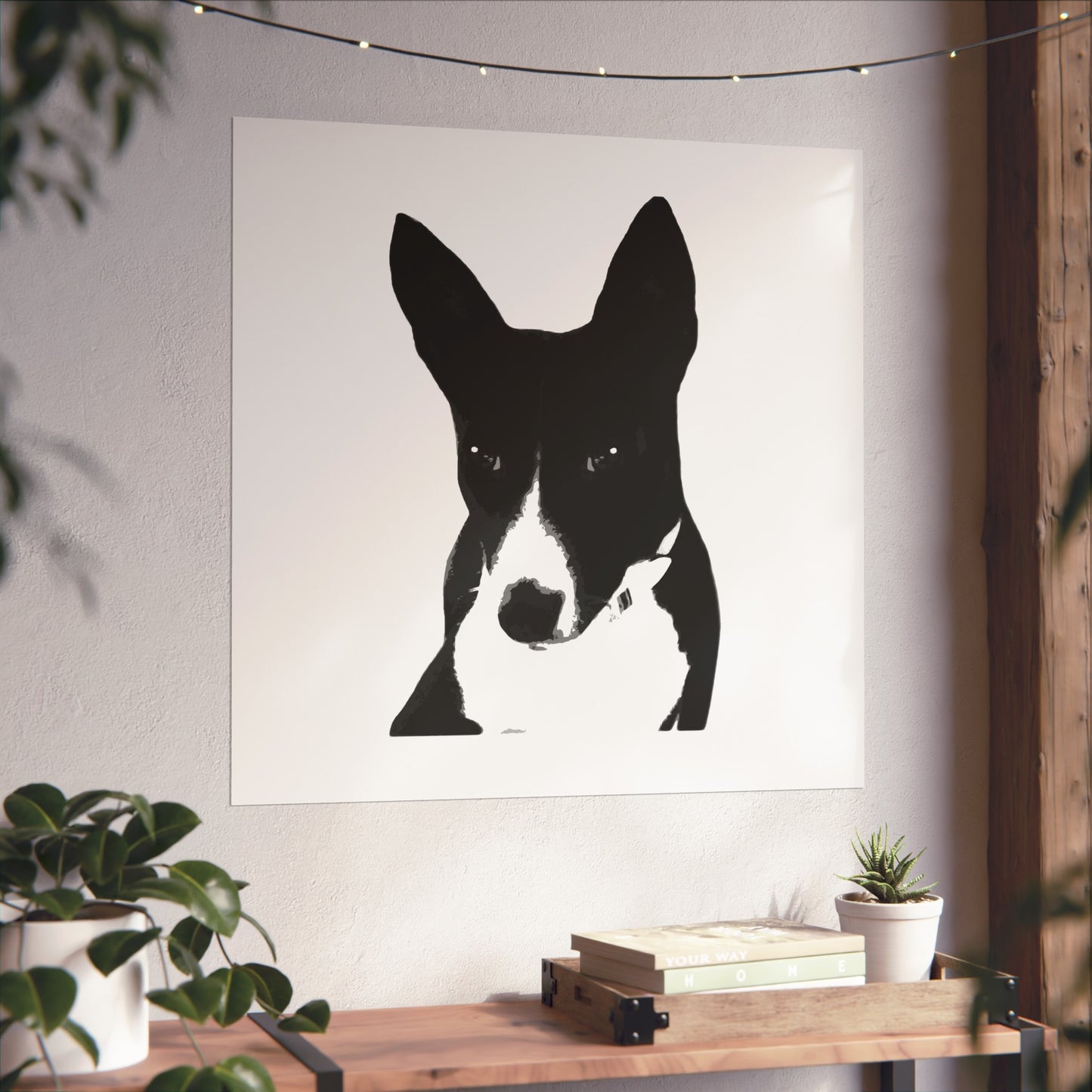 A Life Well Lived Basenji Retro Giclée Print Art Series Poster - Black Logo