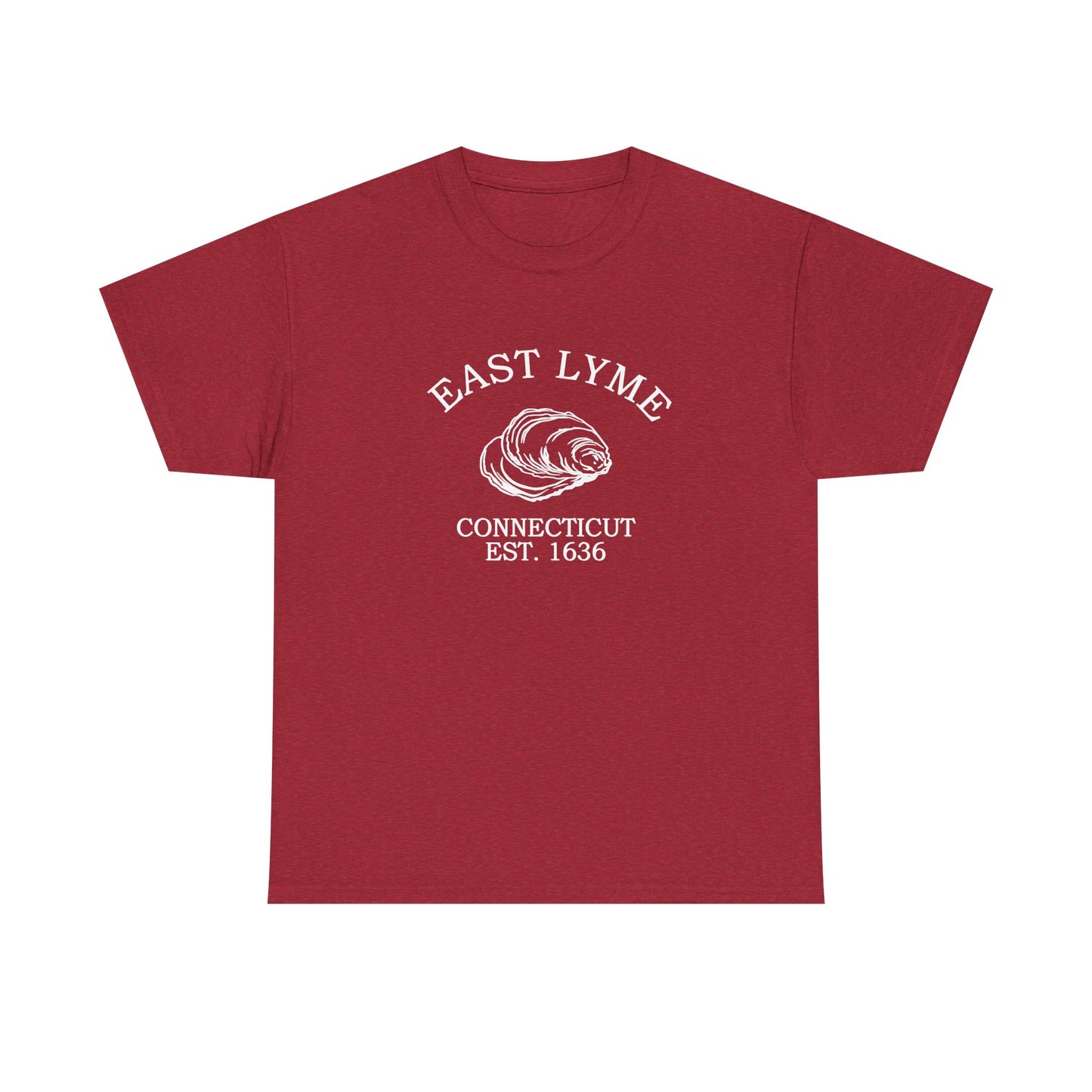 East Lyme Connecticut Vintage Retro Unisex Heavy Cotton Tee - White Logo