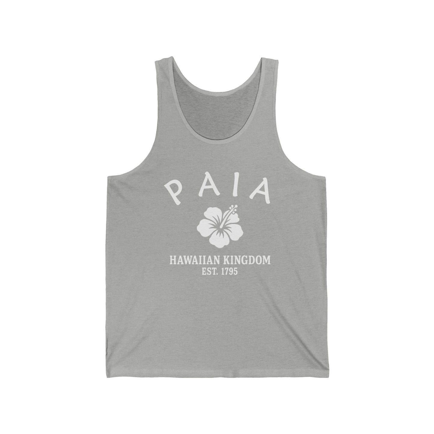 Paia Hawaii Unisex Cotton Jersey Tank Top - White Logo