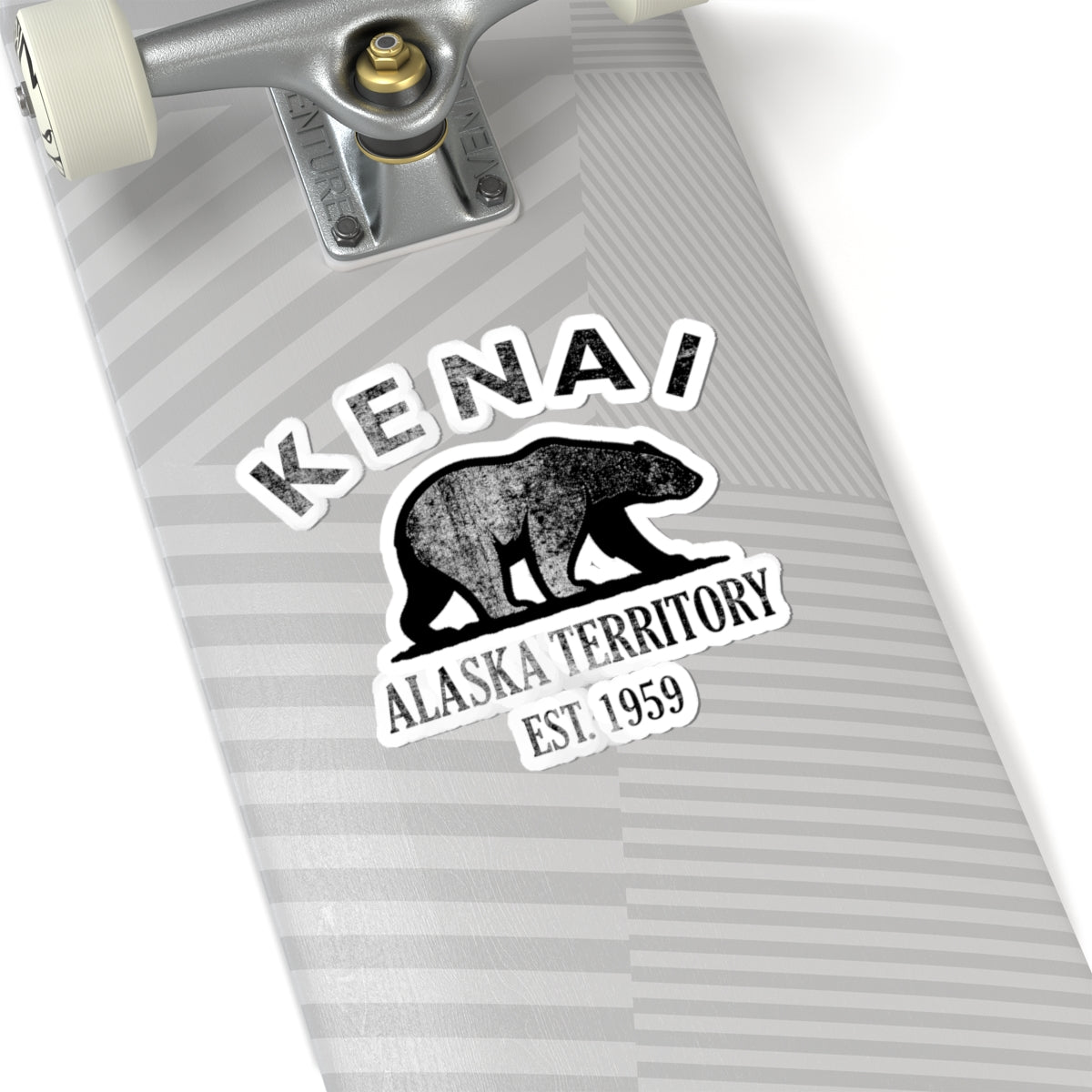 Kenai Alaska Vintage Retro Vinyl Sticker - Black Logo