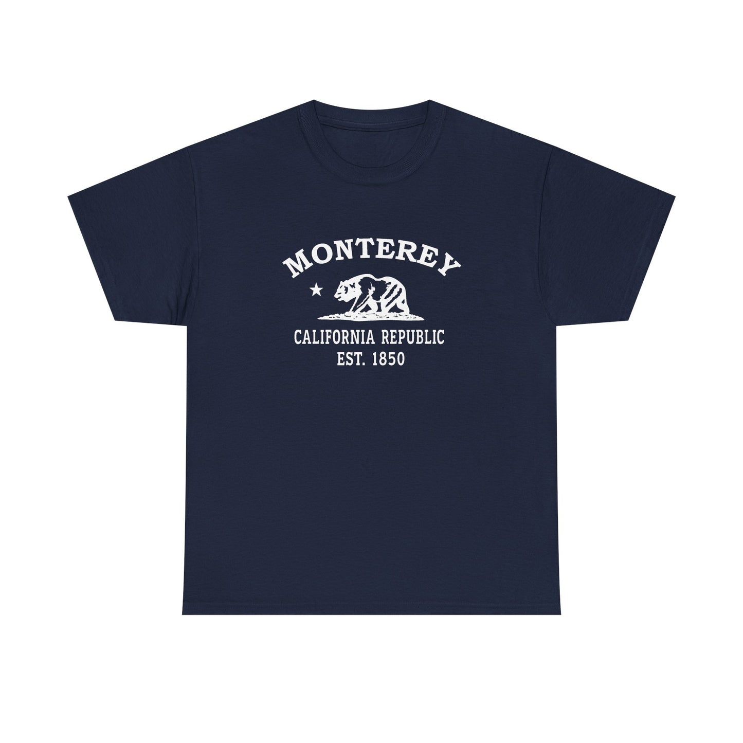 Monterey California Vintage Retro Unisex Heavy Cotton Tee - White Logo