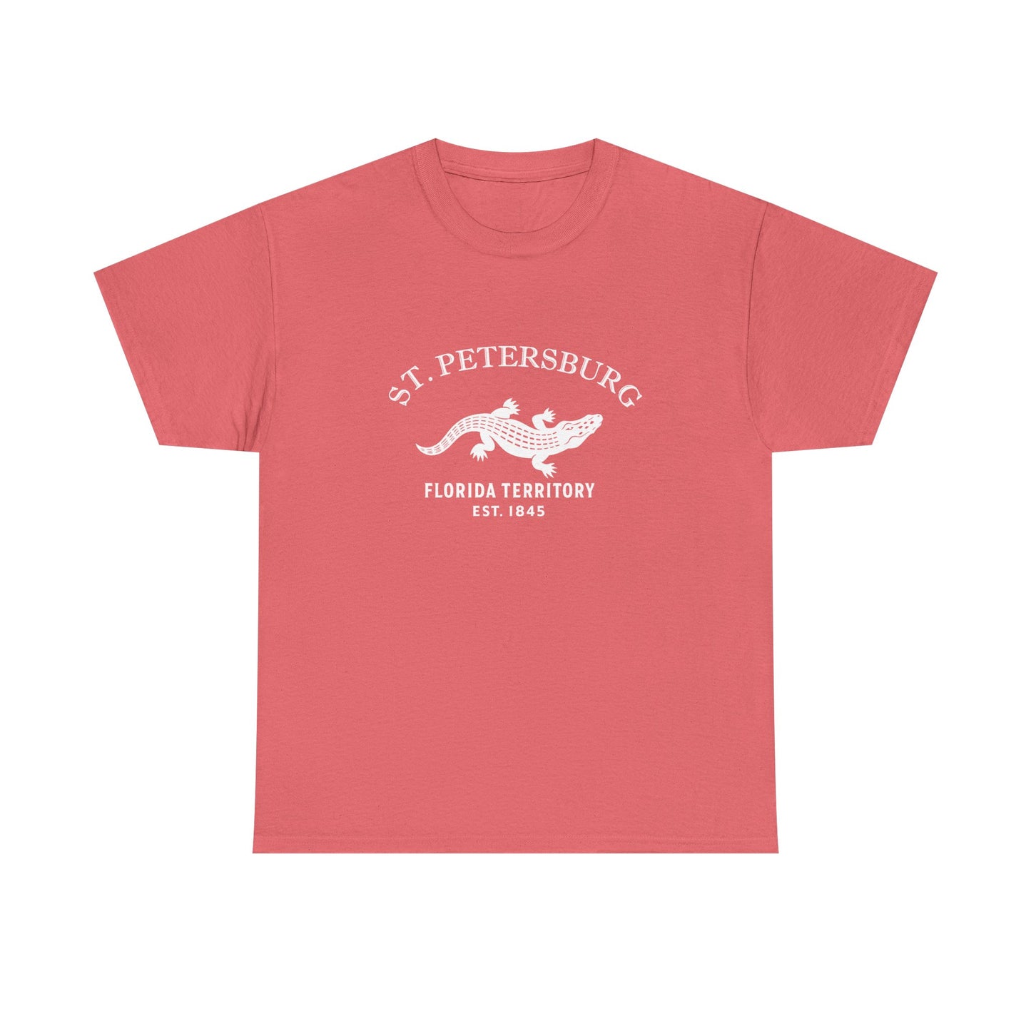 St Petersburg Florida Vintage Retro Unisex Heavy Cotton Tee - White Logo