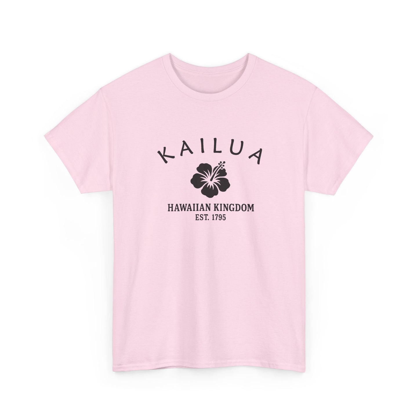 Kailua Hawaii Vintage Retro Unisex Heavy Cotton Tee - Black Logo