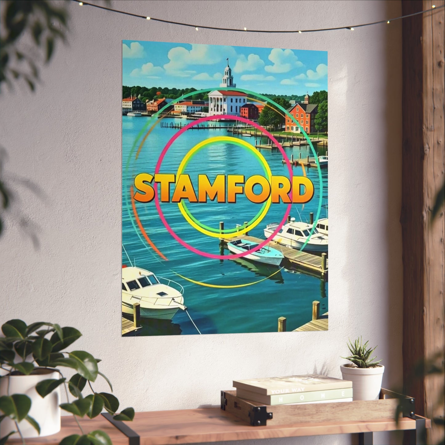 Stamford Connecticut Vintage Retro Giclée Print Art Series Poster