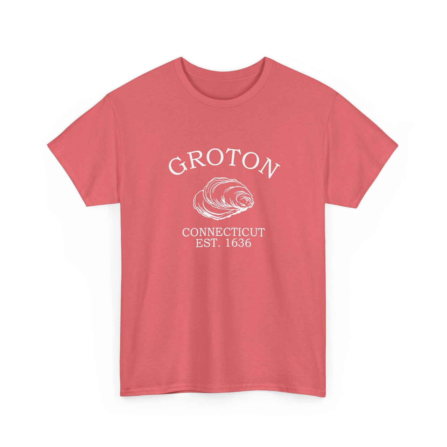 Groton Connecticut Vintage Retro Unisex Heavy Cotton Tee - White Logo