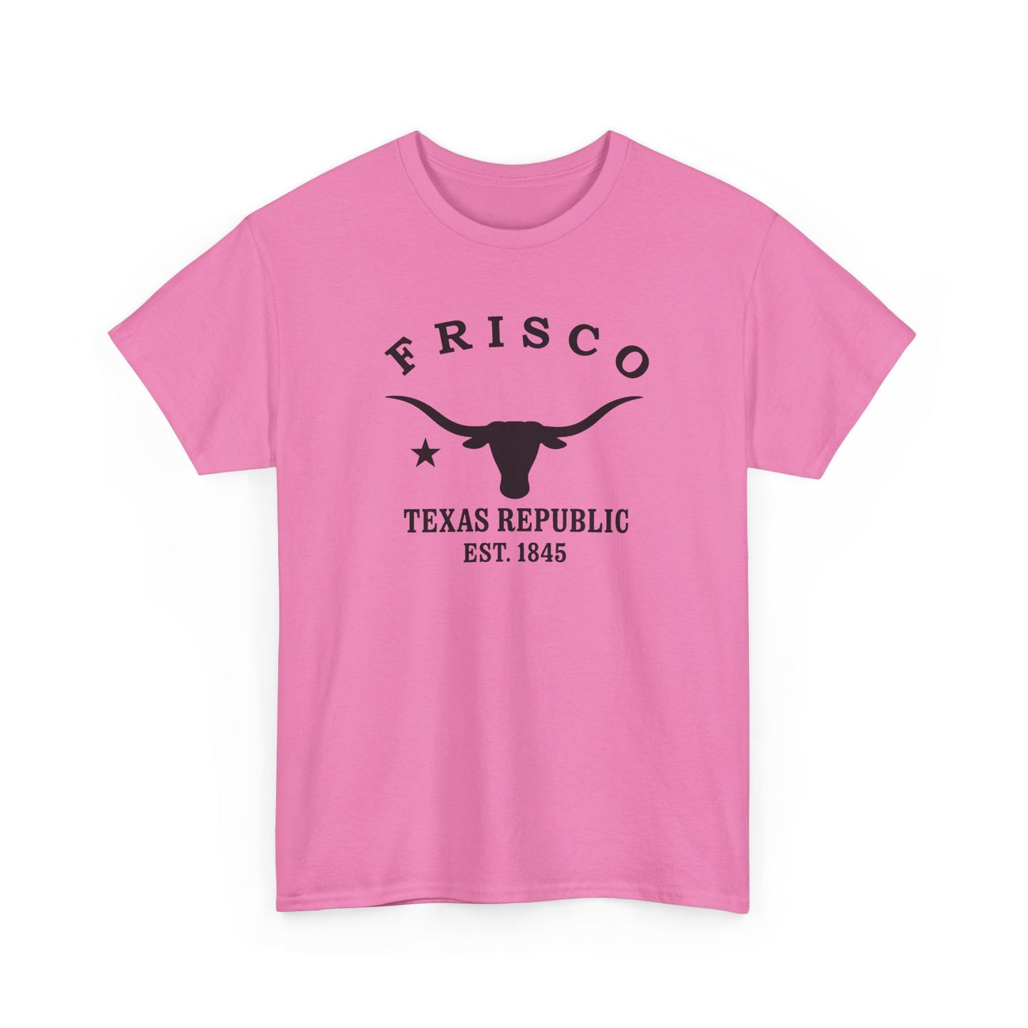 Frisco Texas Vintage Retro Unisex Heavy Cotton Tee - Black Logo