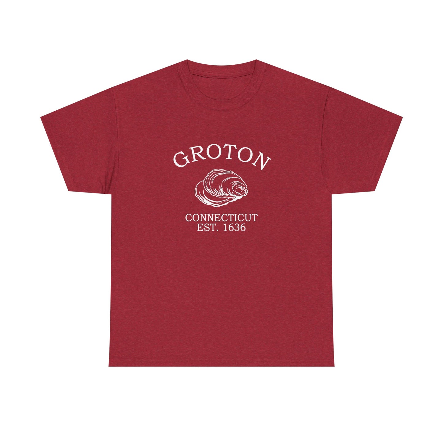 Groton Connecticut Vintage Retro Unisex Heavy Cotton Tee - White Logo