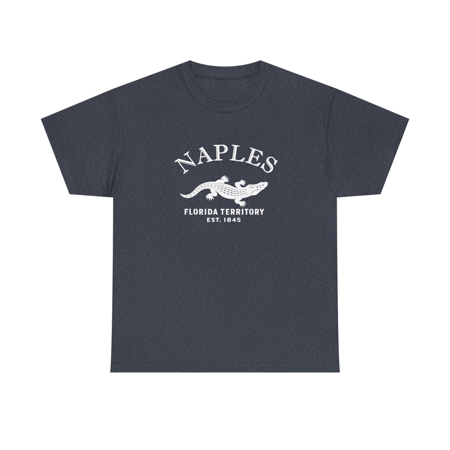Naples Florida Vintage Retro Unisex Heavy Cotton Tee - White Logo
