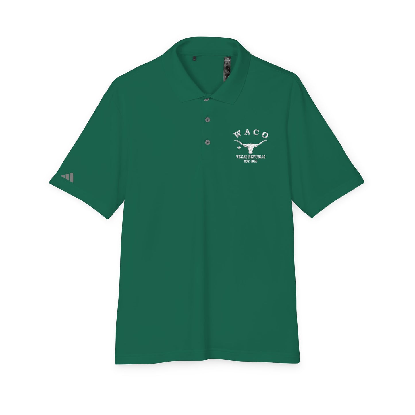 Waco Texas Embroidered Vintage Retro Performance Polo Shirt - White Logo