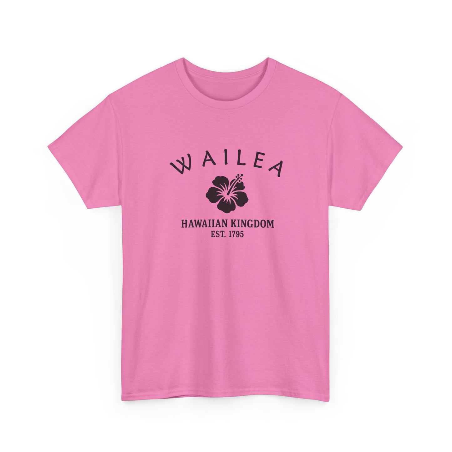 Wailea Hawaii Vintage Retro Unisex Heavy Cotton Tee - Black Logo