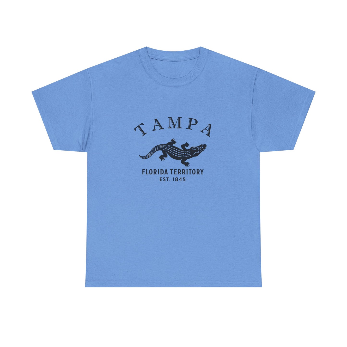 Tampa Florida Vintage Retro Unisex Heavy Cotton Tee - Black Logo
