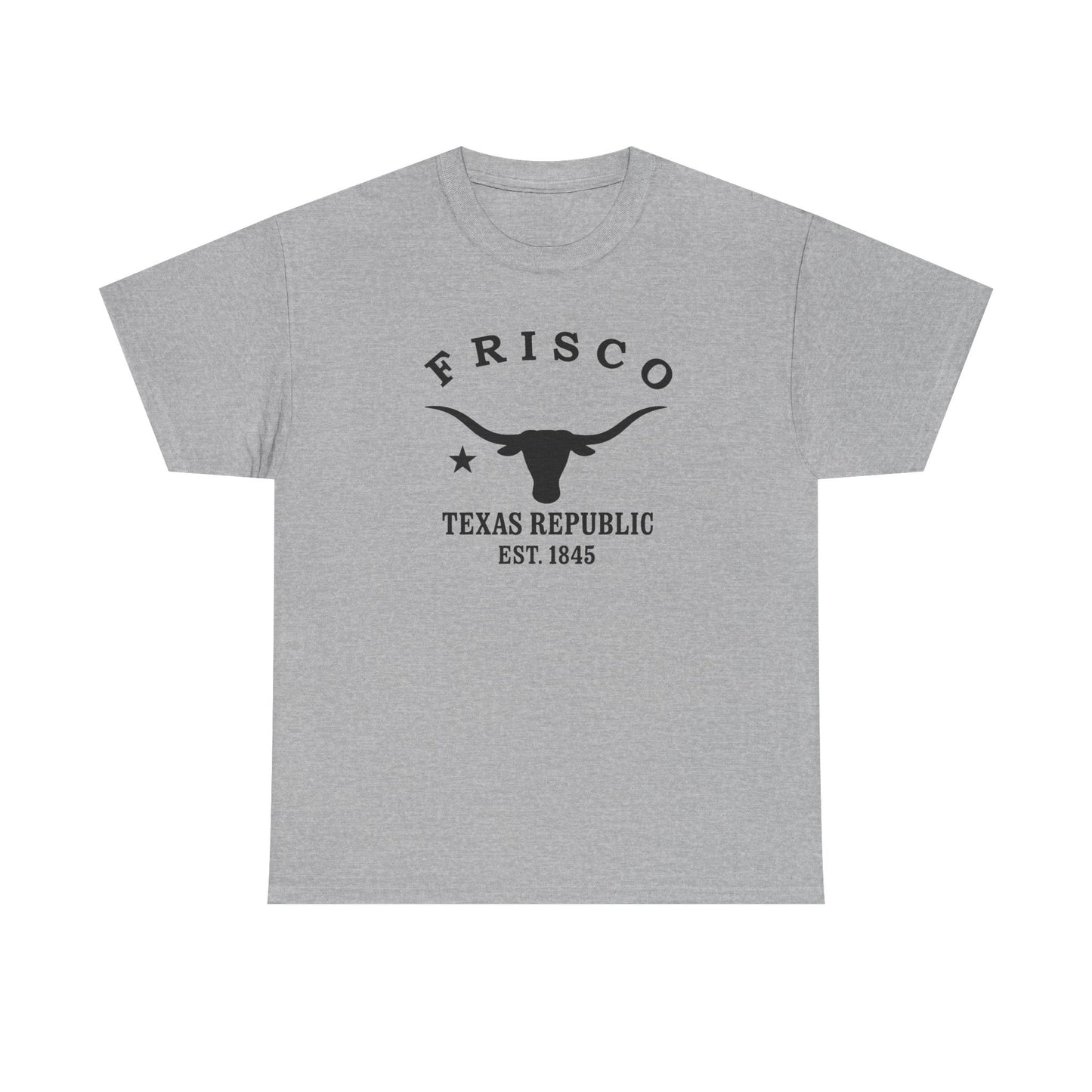 Frisco Texas Vintage Retro Unisex Heavy Cotton Tee - Black Logo
