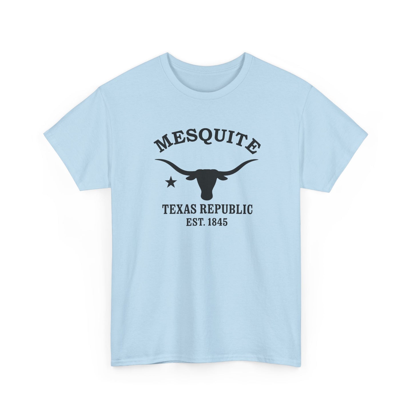 Mesquite Texas Vintage Retro Unisex Heavy Cotton Tee - Black Logo