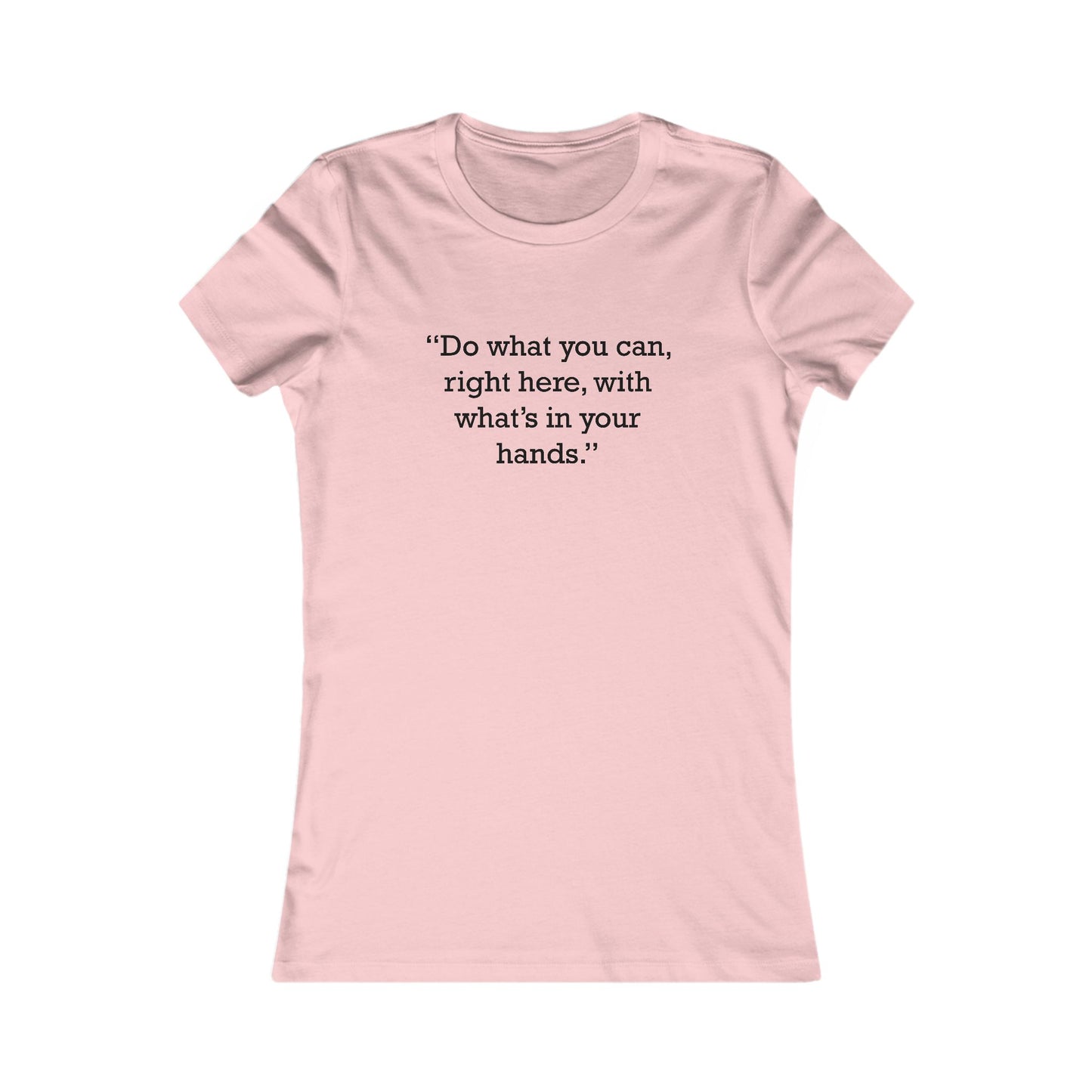 Quote 33 Do-What-You Ringspun Cotton Fitted Vintage Retro Womens Tee - Black Logo
