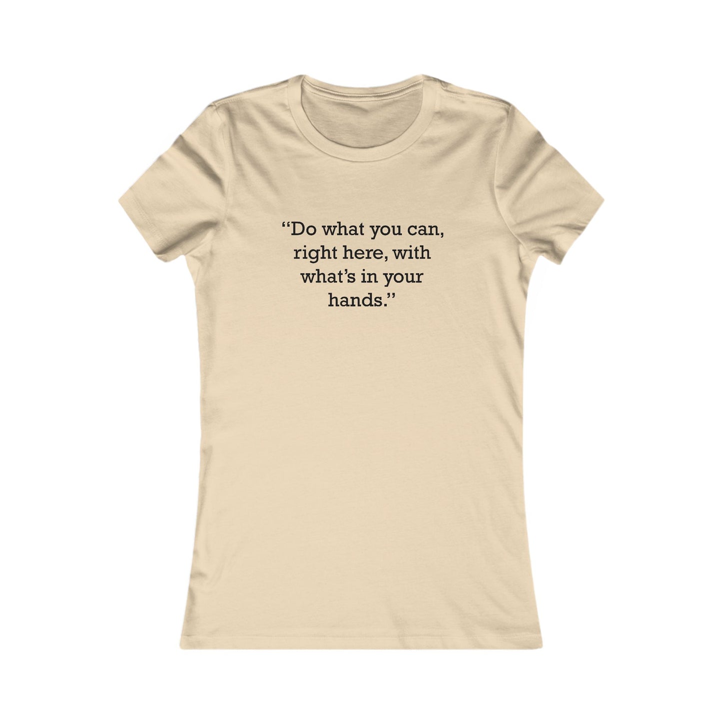 Quote 33 Do-What-You Ringspun Cotton Fitted Vintage Retro Womens Tee - Black Logo