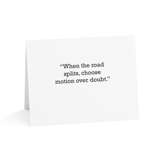 Quote 33 When The Road Vintage Retro Thank You Card Set - Black Logo