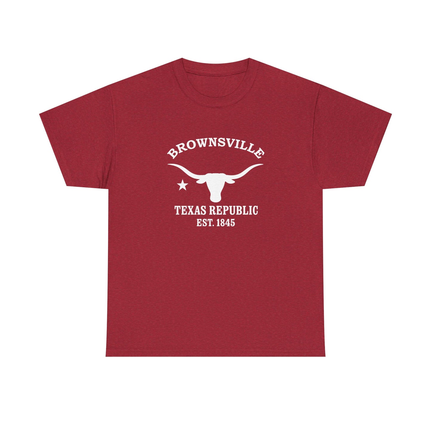 Brownsville Texas Vintage Retro Unisex Heavy Cotton Tee - White Logo