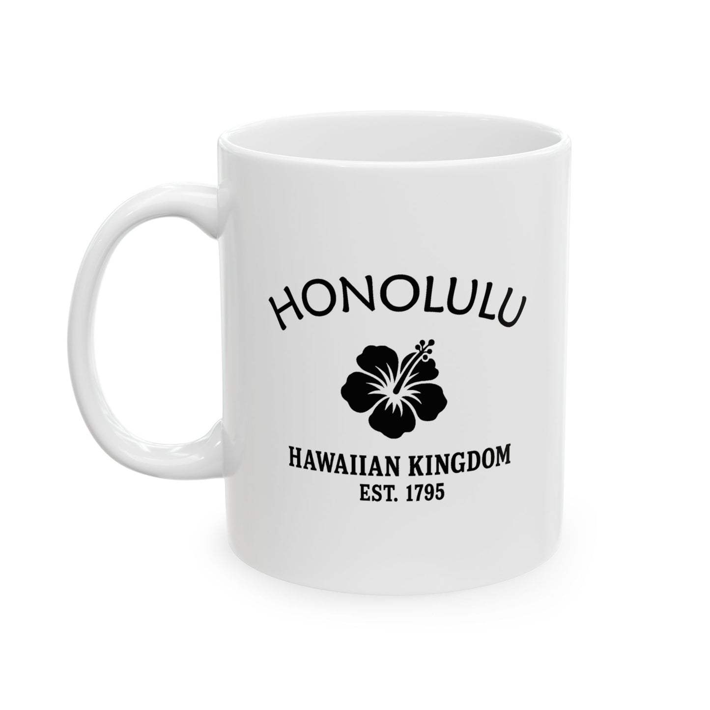 Honolulu Hawaii Vintage Retro Ceramic Mug - Black Logo