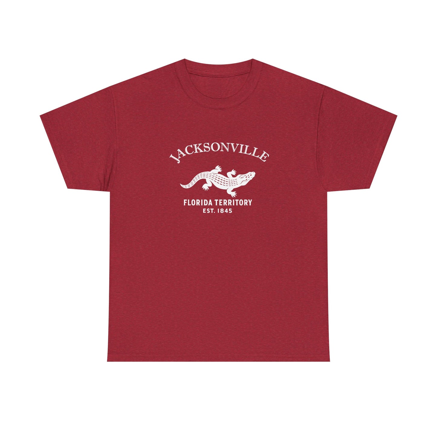 Jacksonville Florida Vintage Retro Unisex Heavy Cotton Tee - White Logo