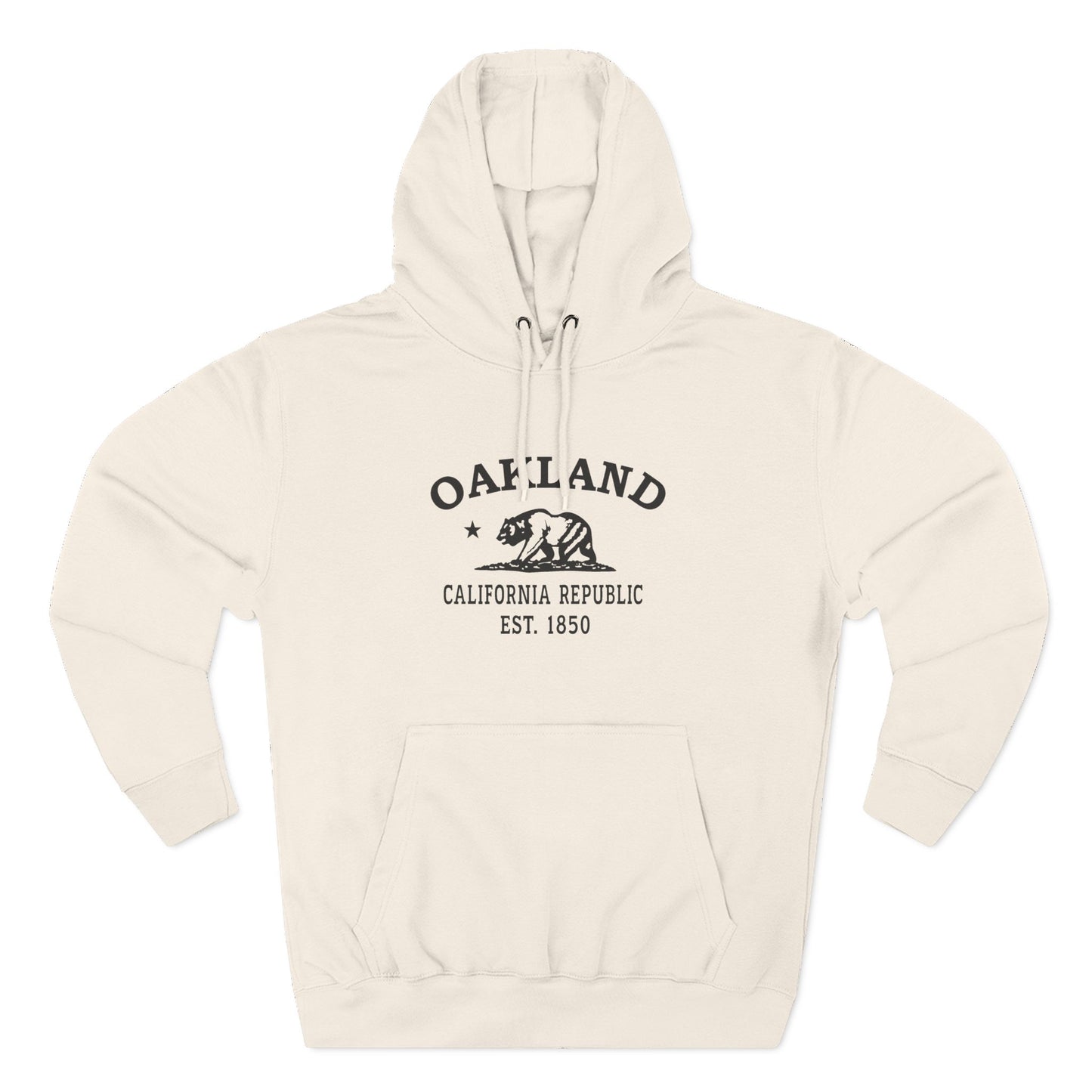 Oakland California Vintage Retro Unisex Heavy Cotton Hoodie - Black Logo