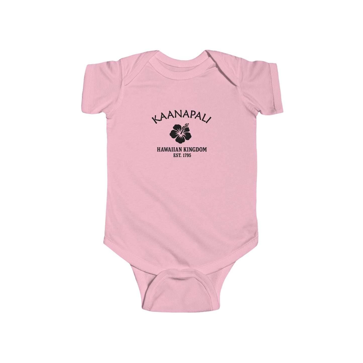 Kaanapali Hawaii Vintage Retro Cotton Jersey Baby Bodysuit - Black Logo