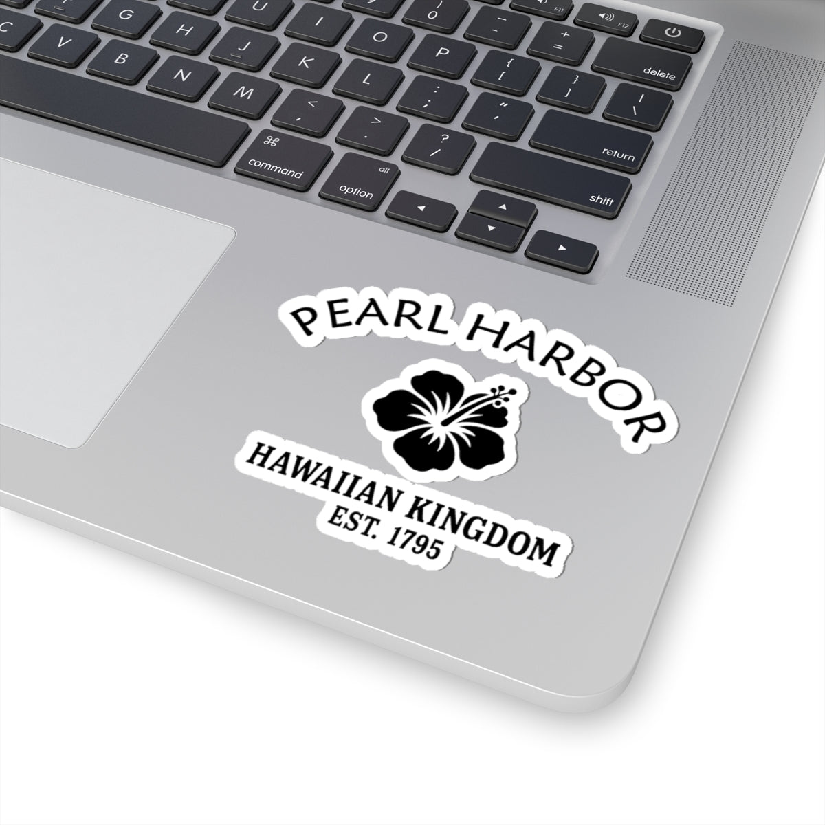 Pearl Harbor Hawaii Vintage Retro Vinyl Sticker - Black Logo