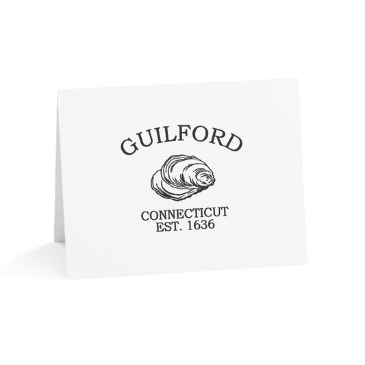 Guilford Connecticut Vintage Retro Thank You Card Set - Black Logo