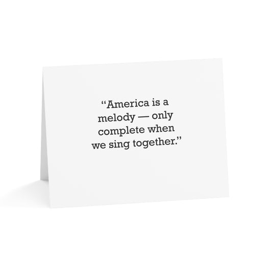 Quote 33 America Is A Vintage Retro Thank You Card Set - Black Logo
