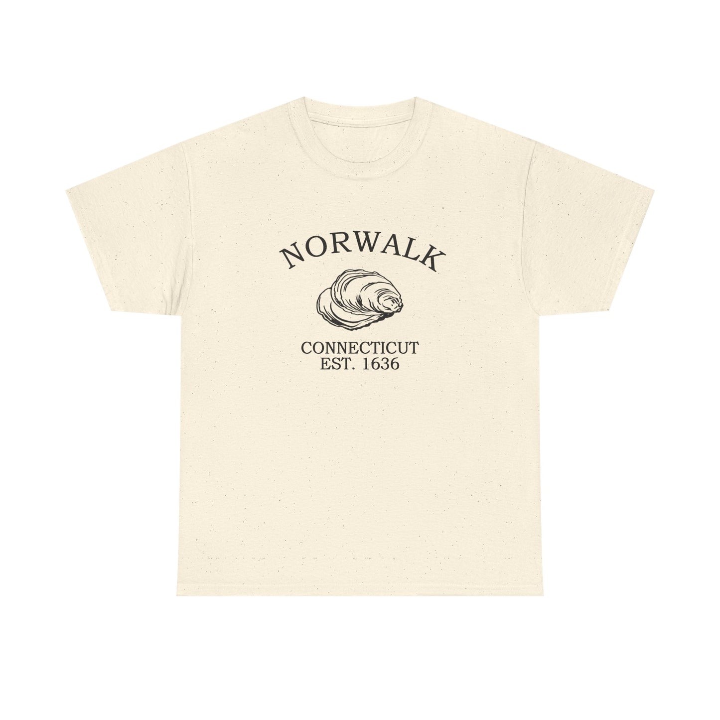 Norwalk Connecticut Vintage Retro Unisex Heavy Cotton Tee - Black Logo