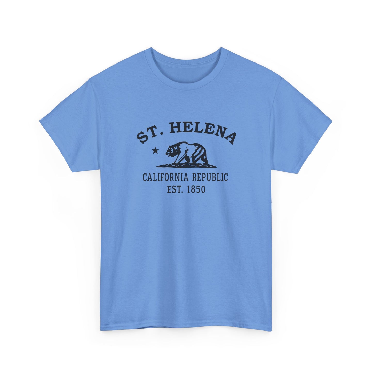 St Helena California Vintage Retro Unisex Heavy Cotton Tee - Black Logo