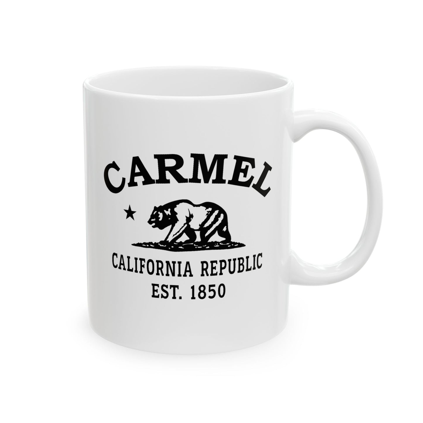 Carmel California Vintage Retro Ceramic Mug - Black Logo
