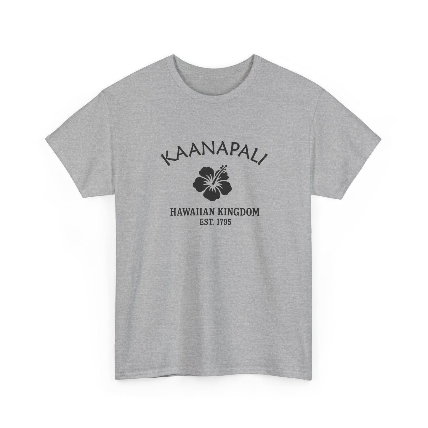 Kaanapali Hawaii Vintage Retro Unisex Heavy Cotton Tee - Black Logo