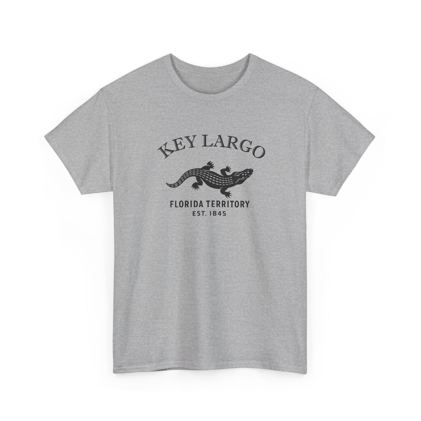 Key Largo Florida Vintage Retro Unisex Heavy Cotton Tee - Black Logo
