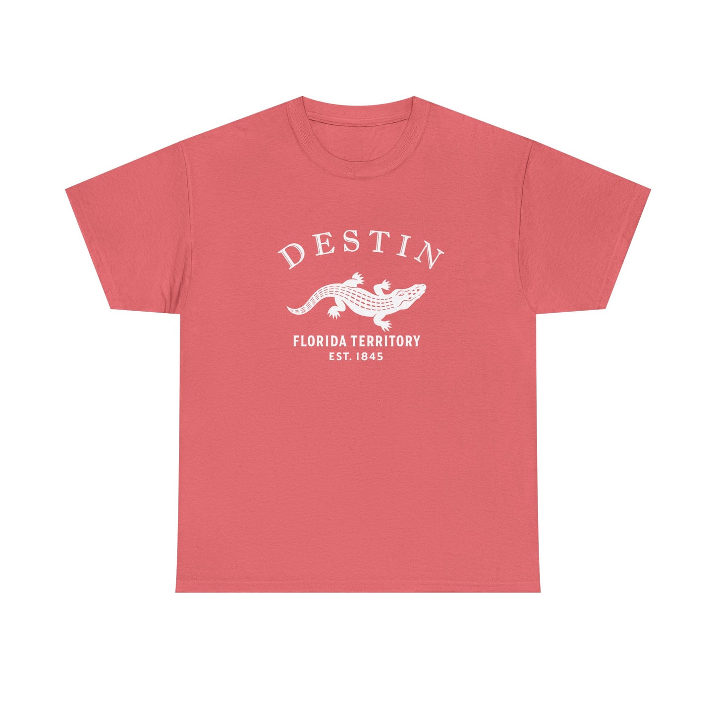 Destin Florida Vintage Retro Unisex Heavy Cotton Tee - White Logo