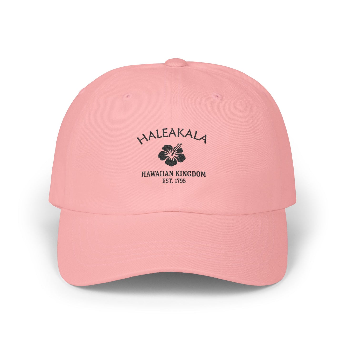 Haleakala Hawaii Classic Embroidered Cotton Cap - Black Logo